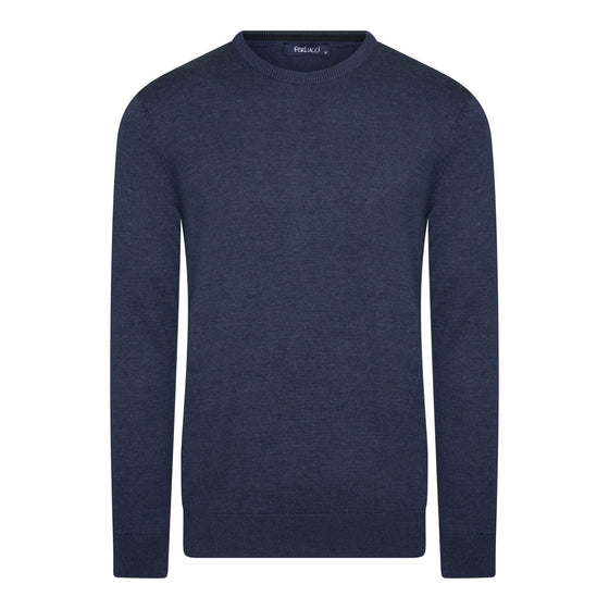 Ronde hals Blauw Mêlee